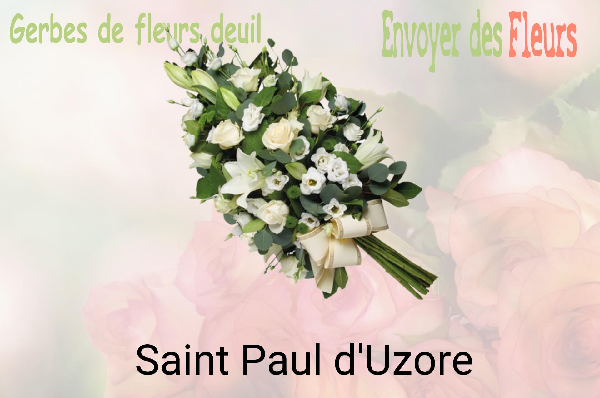 Gerbe de fleurs de deuil livrée à Saint-Paul-d'Uzore